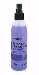48 8oz. Bottles McKesson No Rinse Perineal & Skin Cleanser, Fresh Scent