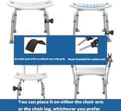 2Pcs Shower Head Holder for Shower Chair Wheelchair Cane Handicap Bathroom Mount