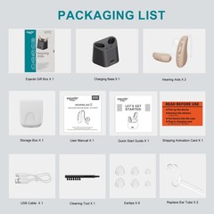 Equate Rechargeable Over-the-Counter Hearing Aids, Noise Reduction,