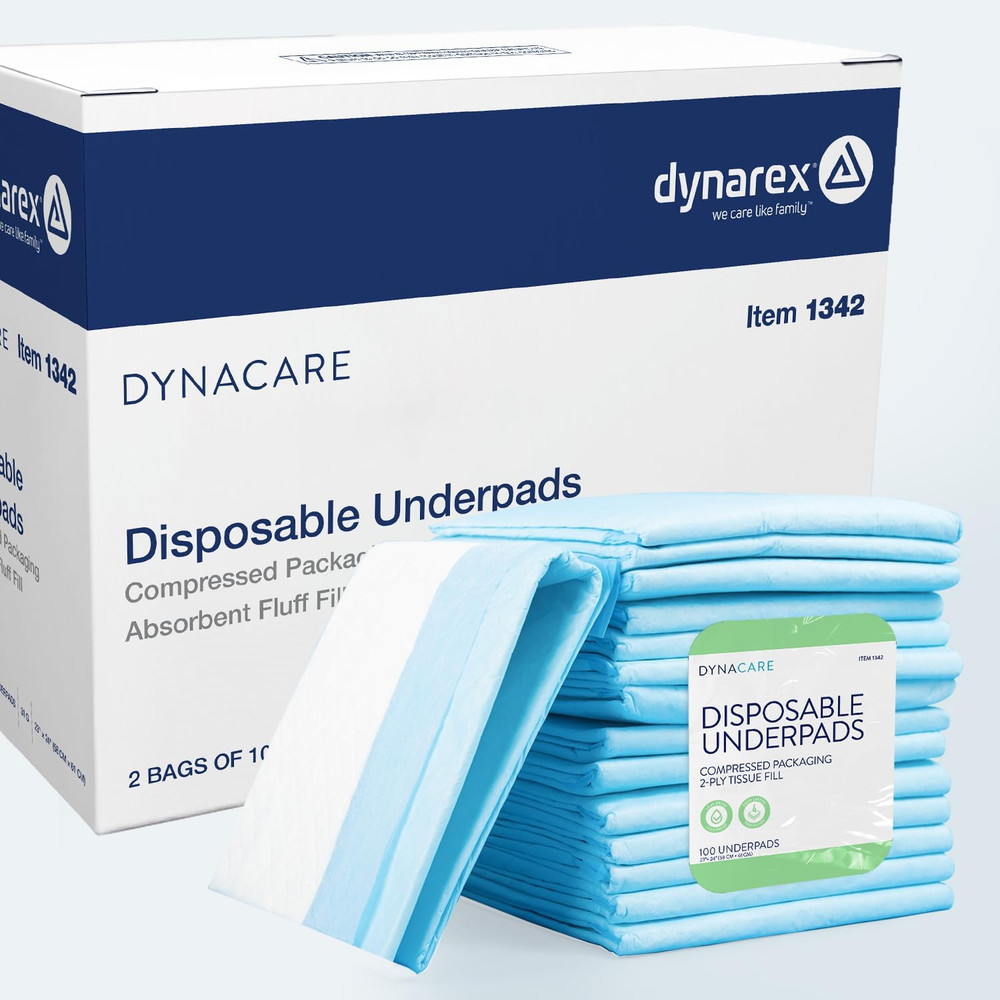Disposable Underpad, 23 Inches X 24 Inches, 31-Gram, 100 Count (Pack of 2)