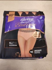 Always Discreet Boutique Incontinence Underwear, Peach – Size XL – 16 count NEW