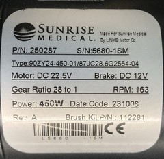 Left & Right Motors for Quickie Q700M Power Wheelchair 250286 / 250287 #L106