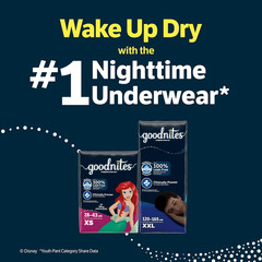 Goodnites Boys‘ Nighttime Underwear, Size XXL (120-165 Lbs), 24 Ct (2 Packs of 1