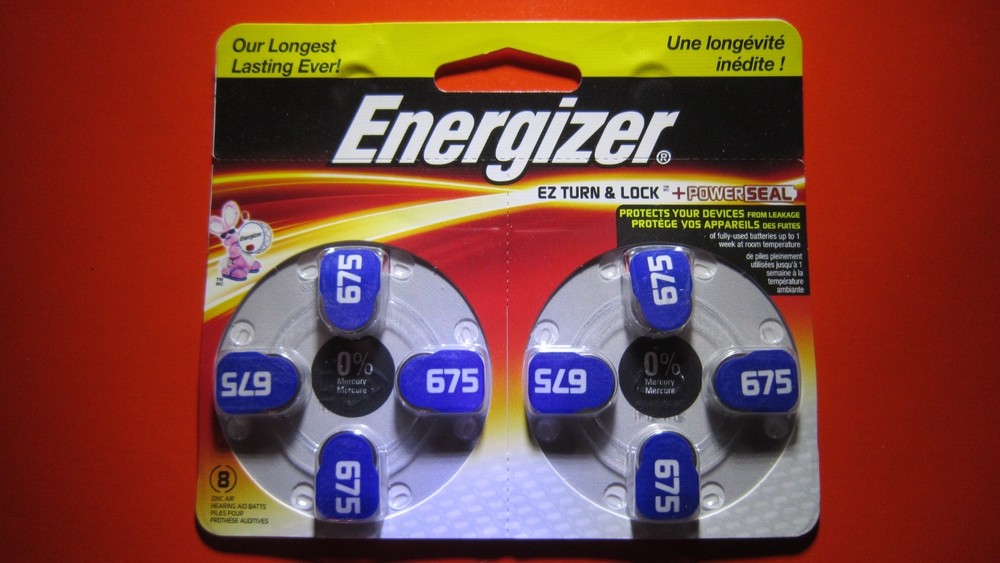 Two Packs Energizer EZ Turn & Lock 675 Hearing Aid Batteries – Sale Date 6/2020