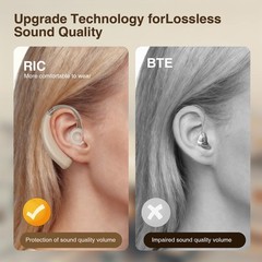 Rechargeable Hearing Aids for Seniors – Noise Cancelling, Volume Control, Portab