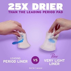 Poise Daily Liners Long Length 2 Drop Absorbency 176 Ct 4 x 44 Packaging Var…