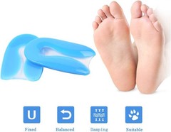 Silicone Gel Heel Cups for Plantar Fasciitis and Heel Pain Foot Care(M)