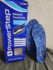 Powerstep Original Thin Profile Full Length Insoles M 5-5.5 W 7-7.5 Open Box