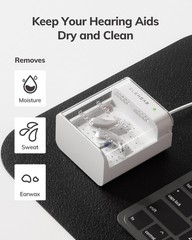 Elehear Hearing Aid Dryer And Dehumidifier Removes Moisture Sweat And Dust From