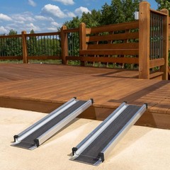 Silver Spring Wheelchair Telescoping Track Ramp 5 Foot Adjustable 600 lb capacit