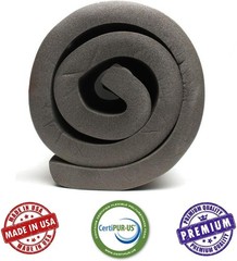 1″H x 24″W x 72″L CertiPUR Certified Charcoal Foam – Cushions, Crafts, & More