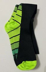 Compression Socks Size M/L Black & Green Knee Length Long