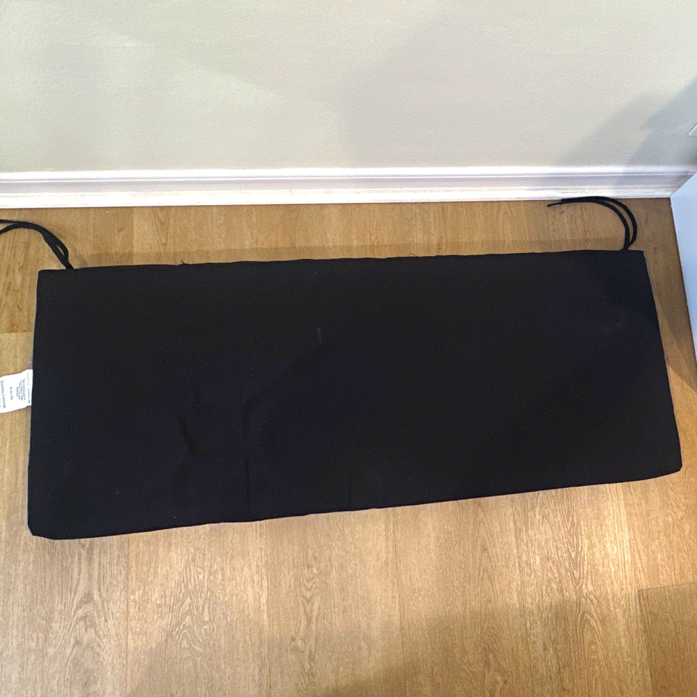 Black Seat Cushion Pad for Seating with Removable Cover
