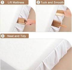 Mattress Lifter & Sheet Tucker Tool Set for Changing Sheets, Acacia Wood Matt…