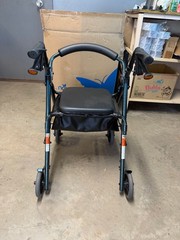 NOVA GetGo Petite Rollator Walker- Hgt 4’10“-5’4″; 18.5” Seat Hgt; Good Use BLUE