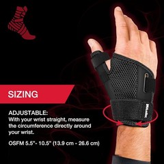 Sports Medicine Adjust-To-Fit Thumb Brace, Spica Splint, Thumb Pain Relief Stabi