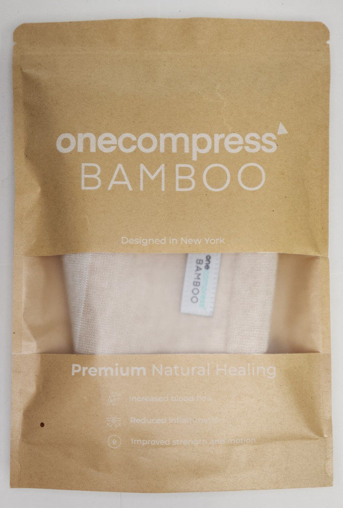 OneCompress Bamboo Premium Compression Leg Sleeve Cream Size 2XL NEW Sealed