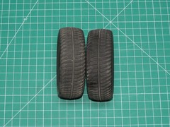 Low Hour OEM Pride Go-Chair Med PAIR 9″x3″ FLAT-FREE Drive Wheels Tires