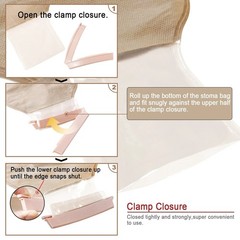 Ceeport 21 PCS Colostomy Bags Ostomy Supplies Two Piece with Clamp Closure