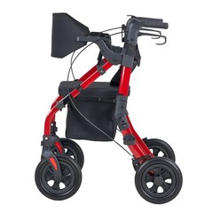 Uimoso 2-in-1 Folding Rollator Walker and Transport Chair with Wheels