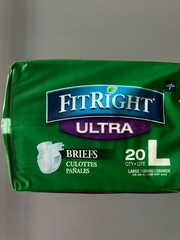 Medline FitRight Ultra Large Disposable Briefs – 20 Count (FITULTRALGZ)