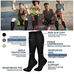 S M L XL XXL Flight Socks Compression Stockings for Running Flight Sports Travel