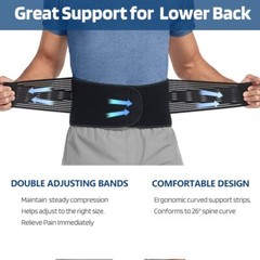 Men/Women Back Support Lower Back Brace Pain Relief Lumbar Support Belt Sciatica