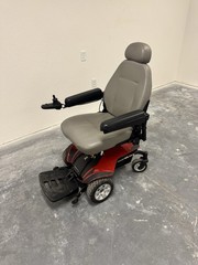 Jazzy Powerchair Electric 4-Wheel Padded Armrests Footrest Red/Black/Gray