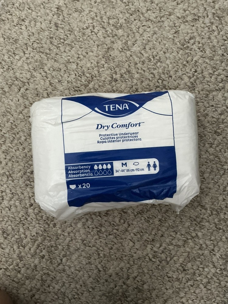 TENA Dry Comfort Protective Incontinence Underwear Diapers, Moderate, M, 20 pk.