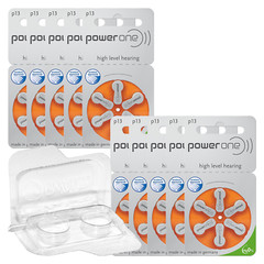 60x Varta Power One Hearing Aid Batteries PR48 Orange 13+ 2 Cell Box