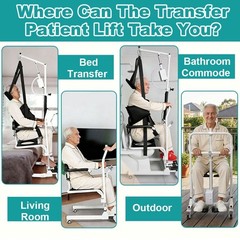 Irtme Electric Patient Lift Transfer Chair with Sling, Home Care Mobility Aid