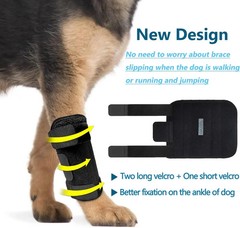 Dog Front Leg Brace, Pair of Brace with Metal S/M (1 Pair), Black