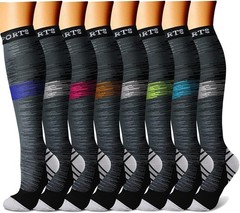 Knee High Compression Socks for Cycling & Running – 15 Color Options Available