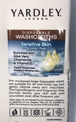 54 Washcloths Yardley London Disposable Washcloths (3×18) Aloe Vera Chamomile