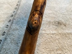 Hand made Wrapped Handle Hiking/walking stick cane wood shaft USA 51-52in NICE