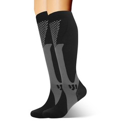 5 Pairs Compression Socks- 30-40 mmHg Knee High for Running&Sports,Ankle Support