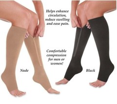New Compression Copper Zipper Socks Men’s Women’s Graduated Support Stockings