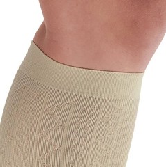 Ames Walker Women Patterned Dress 15-20 mmHg Compression Knee High Socks Black L