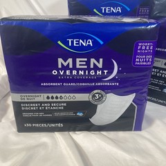 Tena Men Overnight Incontinence Protective Guard Bladder Control Discrete 90 Ct.