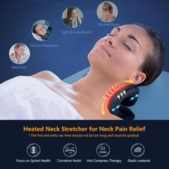 Neck Stretcher Heated for Pain Relief Cervical Traction Device Pillow Graphene
