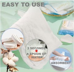 Individually Sealed 23.6″ Cotton Travel Washcloths – Space Saving Comfort
