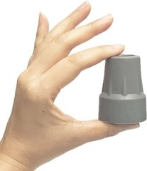 Non-Slip Crutch Tips – Durable TPR Material – Easy Installation – 7/8 Inch, Gray