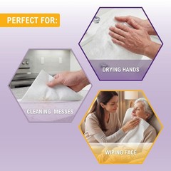 NEW Med Pride Disposable Dry Wipes for Adults, Soft Absorbent Towels Bulk 800 Ct