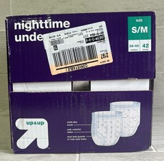 Up & Up Nighttime Disposable Underwear Size S/M 38-65 lbs 42 Count Box