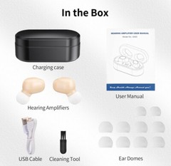 HearCare G400 Rechargeable Hearing Amplifier Noise Cancelling Earbuds ITE New