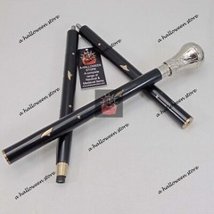 Replica of Silver Brass Bat Masterson Knob Handle Black Wood Walking Stick Cane