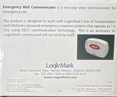 LogicMark Emergency Wall Communicator 2-Way Communication White/Red Model 37920