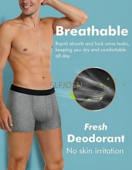5PCS Washable Incontinence Underwear for Men Leakproof Urinary Bladder Leakage