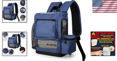 Navy Blue O2TOTES Backpack for Inogen G5/Rove 6 – Water Resistant & Functional