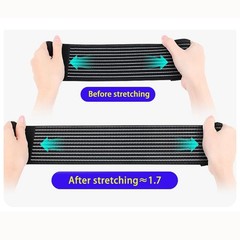 Elastic Knee Wrap Compression Bandage 70in Support Brace Sports Black